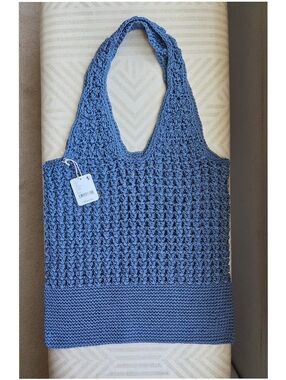 NWT Free People Sarasota Crochet Tote - Blue